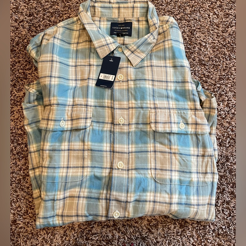 Mens XL lucky brand button up